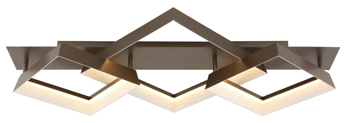 LED-Deckenleuchte 3000k, 24w - Braun/Weiß, Design, Kunststoff/Metall (85/49,5/12cm) - Globo