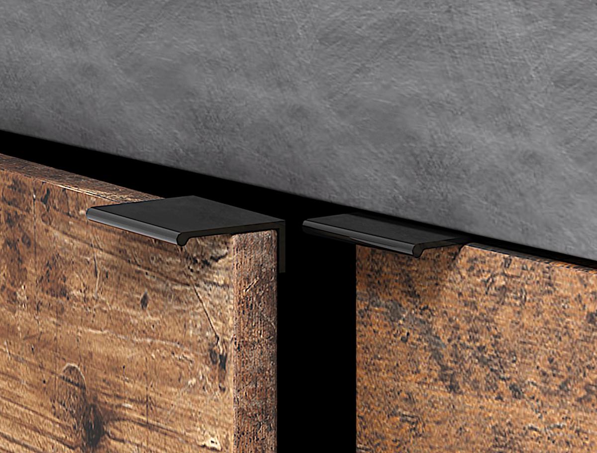 Sideboard Lunea - Alteiche/Schwarz, Design, Holzwerkstoff (180/86/42cm) - MID.YOU