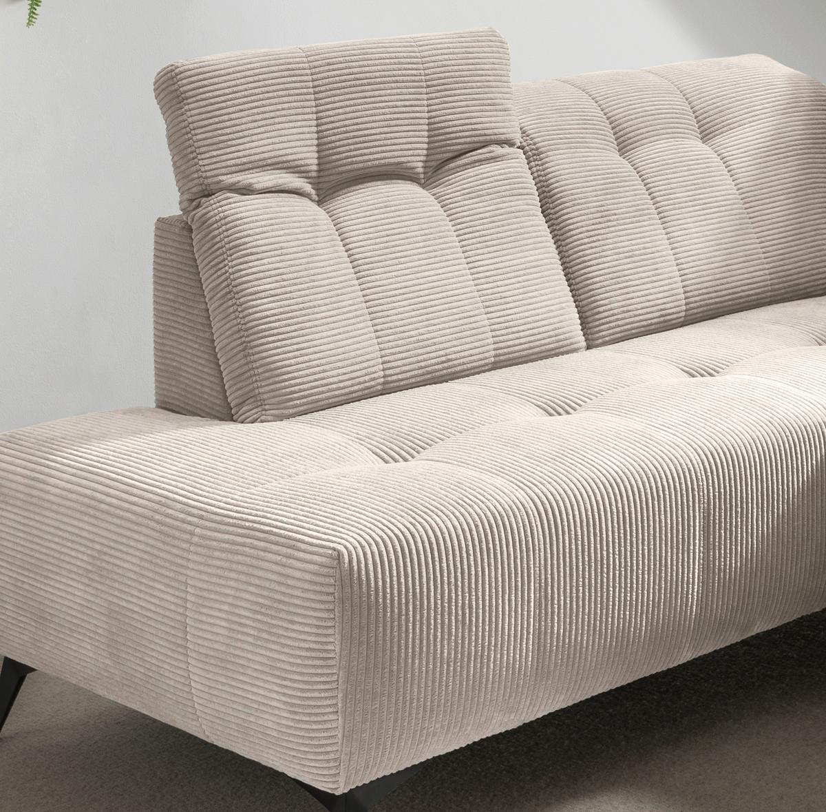 Ecksofa Fiore, Beige S: 200x272 cm - Beige/Schwarz, MODERN, Textil (200/272cm) - Livetastic