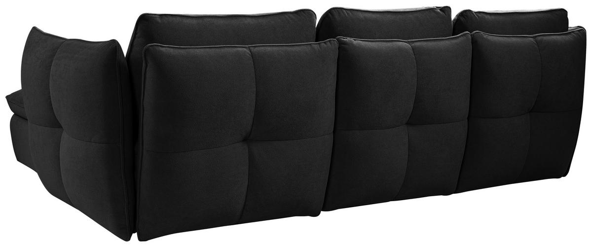 Ecksofa Baloo, Schwarz S: 262x178 cm - Schwarz, MODERN, Textil (262/178cm) - MID.YOU