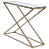 Konsolentisch Xtra Console Goldfarben/Klar B: 30 cm - Klar/Goldfarben, MODERN, Glas/Metall (100/30/74cm) - Livetastic