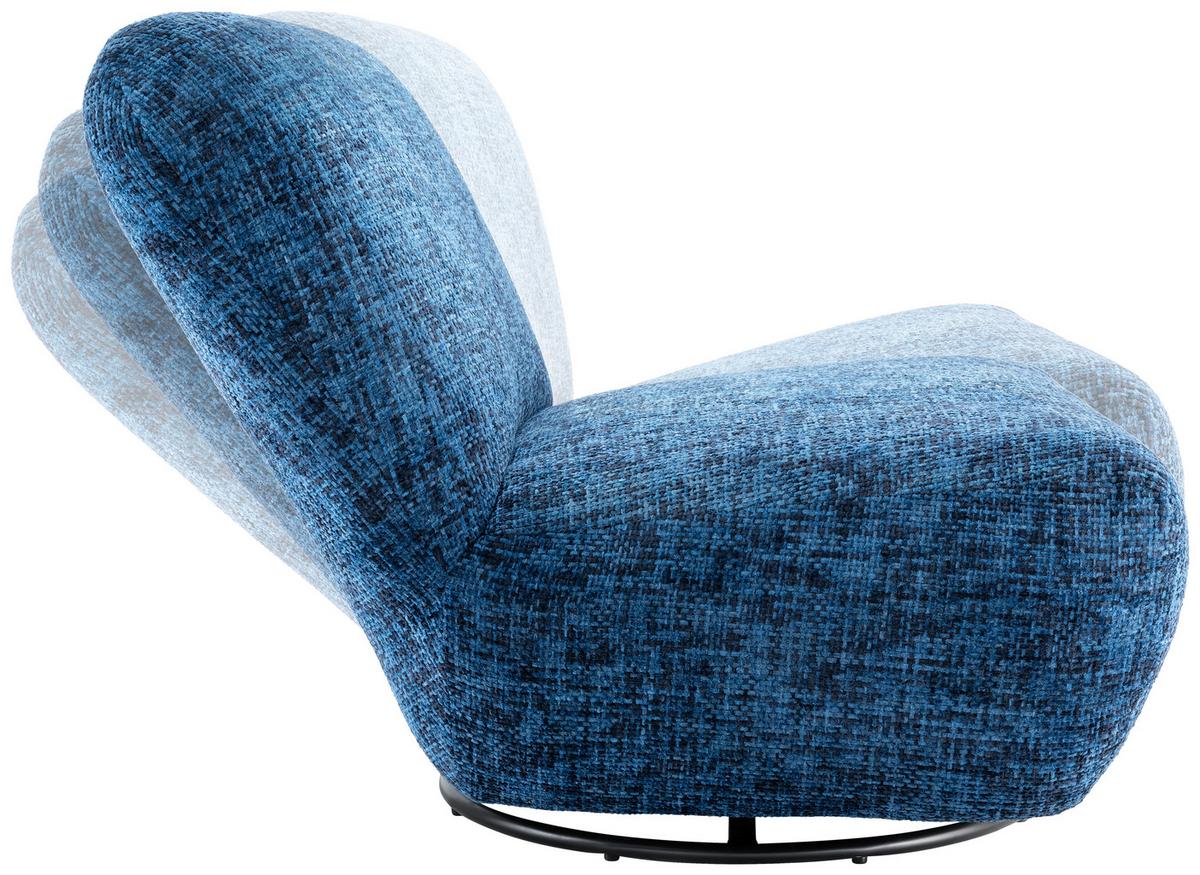 XXL-Sessel Cremallo, Blau B: 95 cm - Blau/Schwarz, Trend, Textil (95/77/94cm) - Livetastic