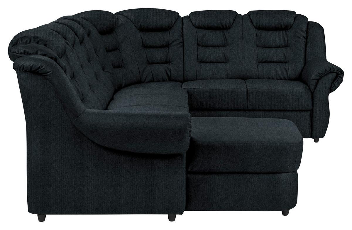 Wohnlandschaft Boston Schwarz Chenille - Schwarz, KONVENTIONELL, Textil (165/333/216cm) - Livetastic