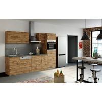 Küchenzeile Sorrento ohne Geräte ca. 270 cm Eichefarben - Eichefarben/Anthrazit, MODERN, Holzwerkstoff (210/200/60cm) - Held
