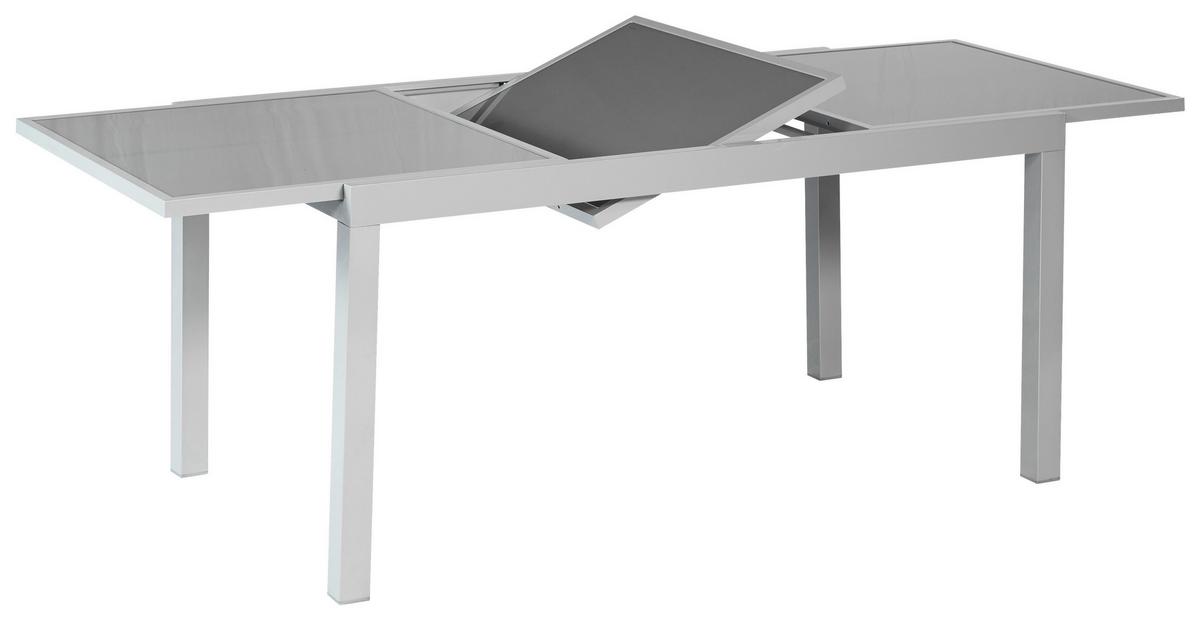 Gartenset Amalfi - Silberfarben/Braun, MODERN, Textil/Metall - Gardenson