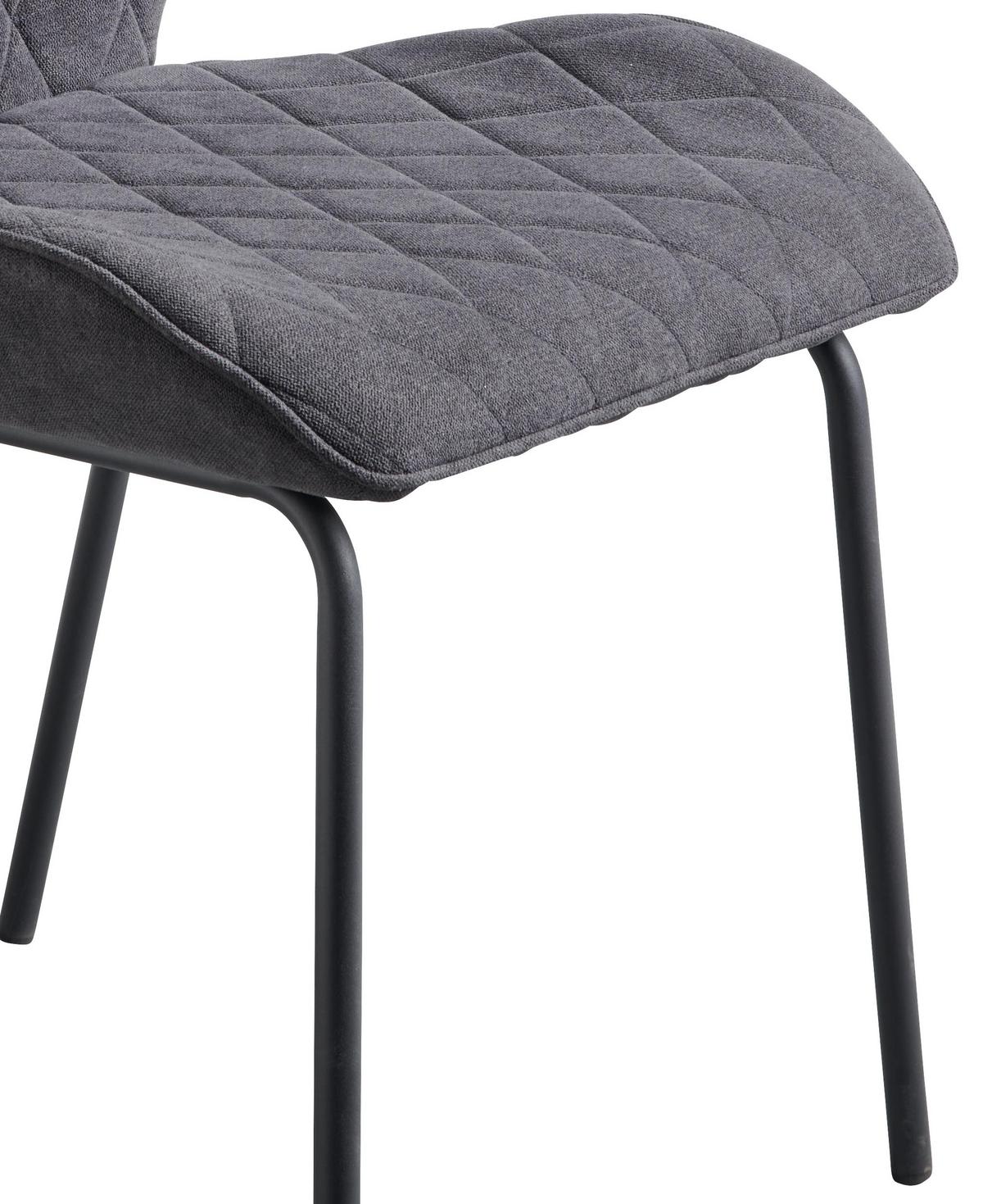 Négylábú Szék Hilde Am Lz 06 - fekete/sötétszürke, Konventionell, textil/fa (51/87/61cm)