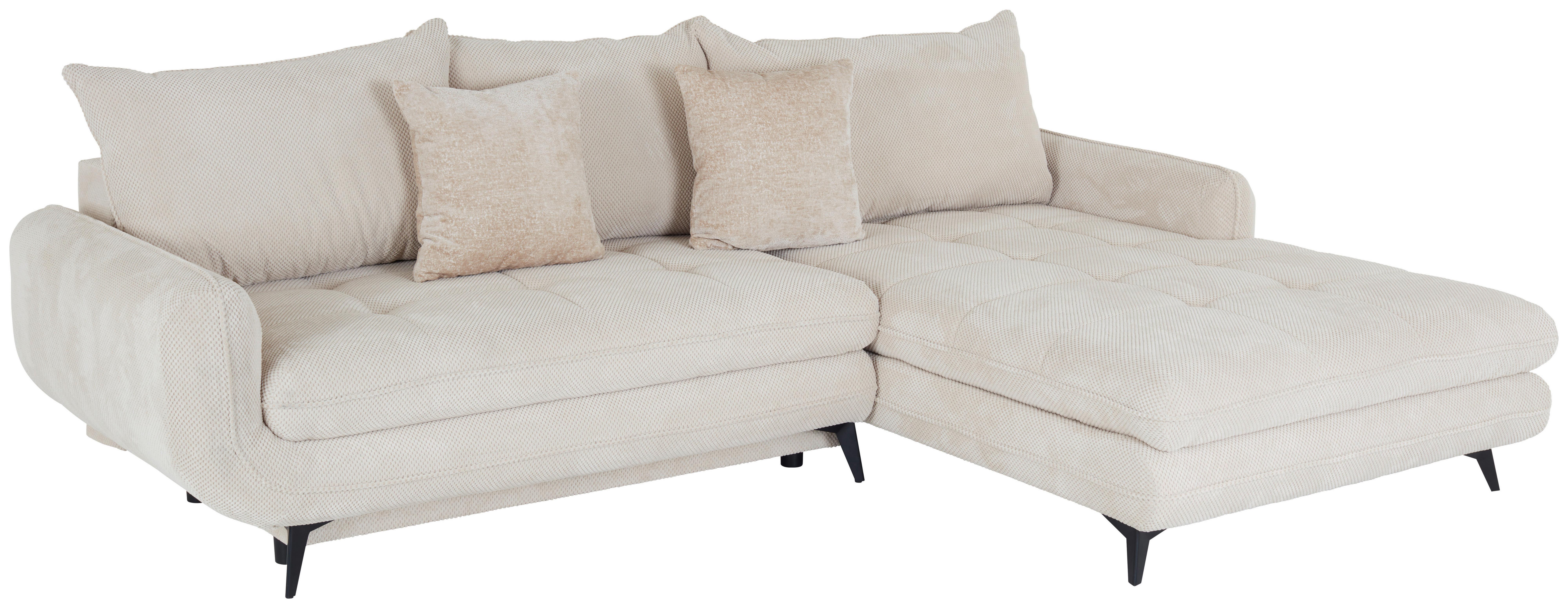 Sedacia súprava WAVE WAVE - čierna/krémová, Modern, kov/textil (266/189cm)