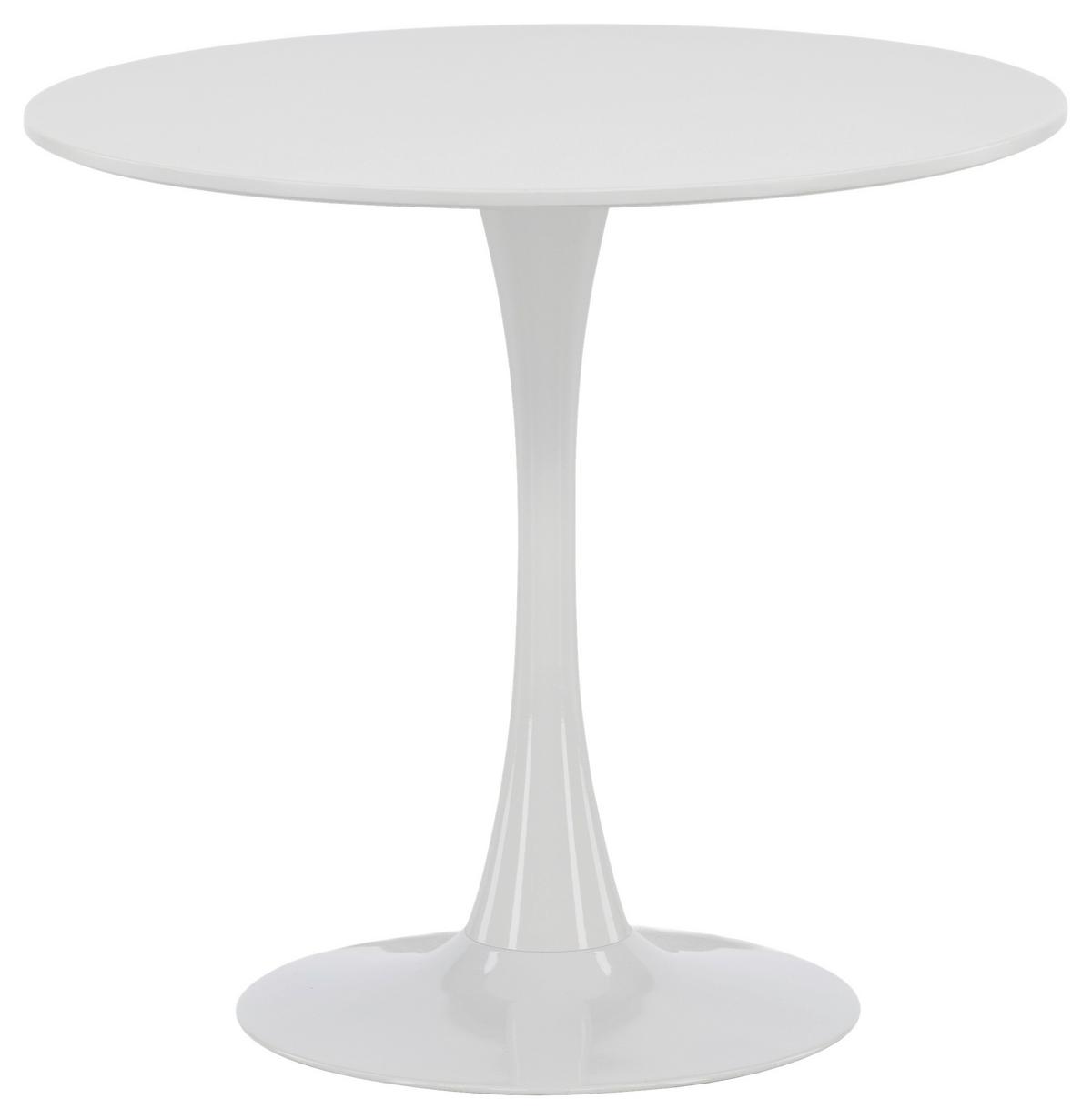 Esstisch Hamden - Hellgrau/Weiß, Design, Holzwerkstoff/Metall (80/80/75cm) - Livetastic