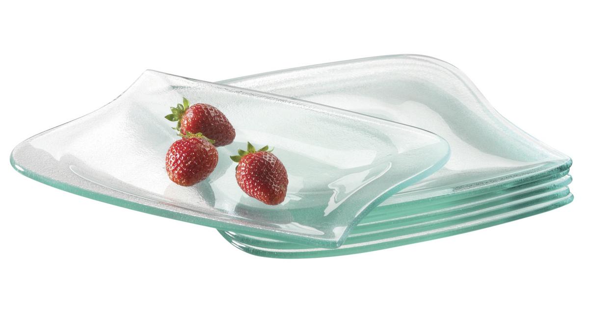6er-Set Mäser Dessertteller Transparent Glas