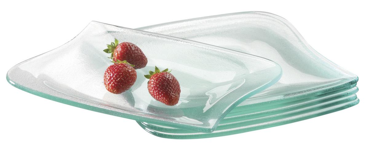 Mäser Dessertteller Glas Transparent 6er-Set | Vorratsdosen