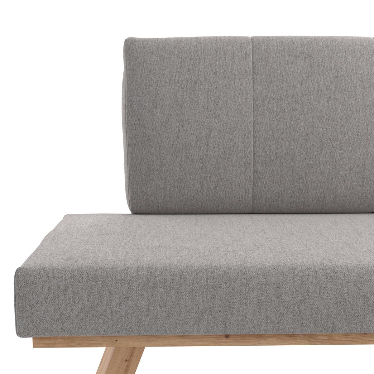 Eckbank Emma Ii Webstoff Hellgrau, B: 185 Cm - Eichefarben/Hellgrau, KONVENTIONELL, Holzwerkstoff/Textil (185/150cm)