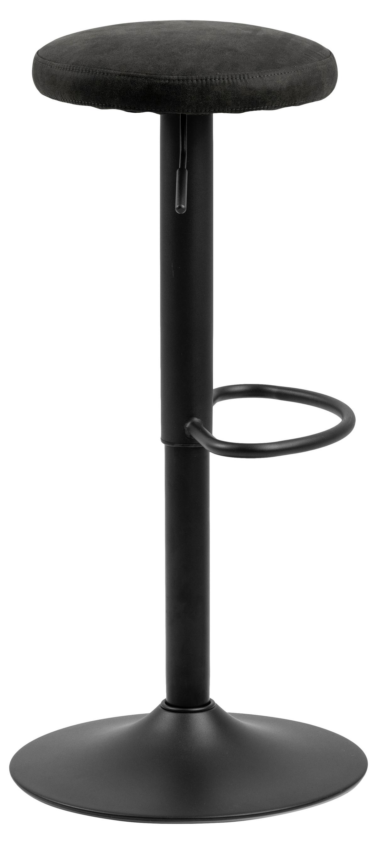 BAROVÁ ŽIDLE FINCH ANTRACIT - černá/antracitová, Design, kov/textil (40/62-82/40cm) - Carryhome