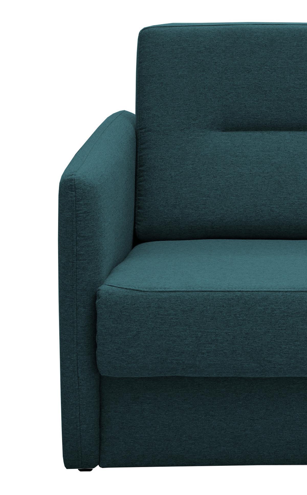 Schlafsofa Regi Blau Mikrofaser B: 147 cm - Blau/Schwarz, KONVENTIONELL, Textil (147/89/87cm) - Livetastic