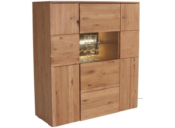 Vitrine Buffalo - Eichefarben, KONVENTIONELL, Glas/Holz (130/138/37cm) Vitrine Buffalo - Eichefarben, KONVENTIONELL, Glas/Holz (130/138/37cm)
