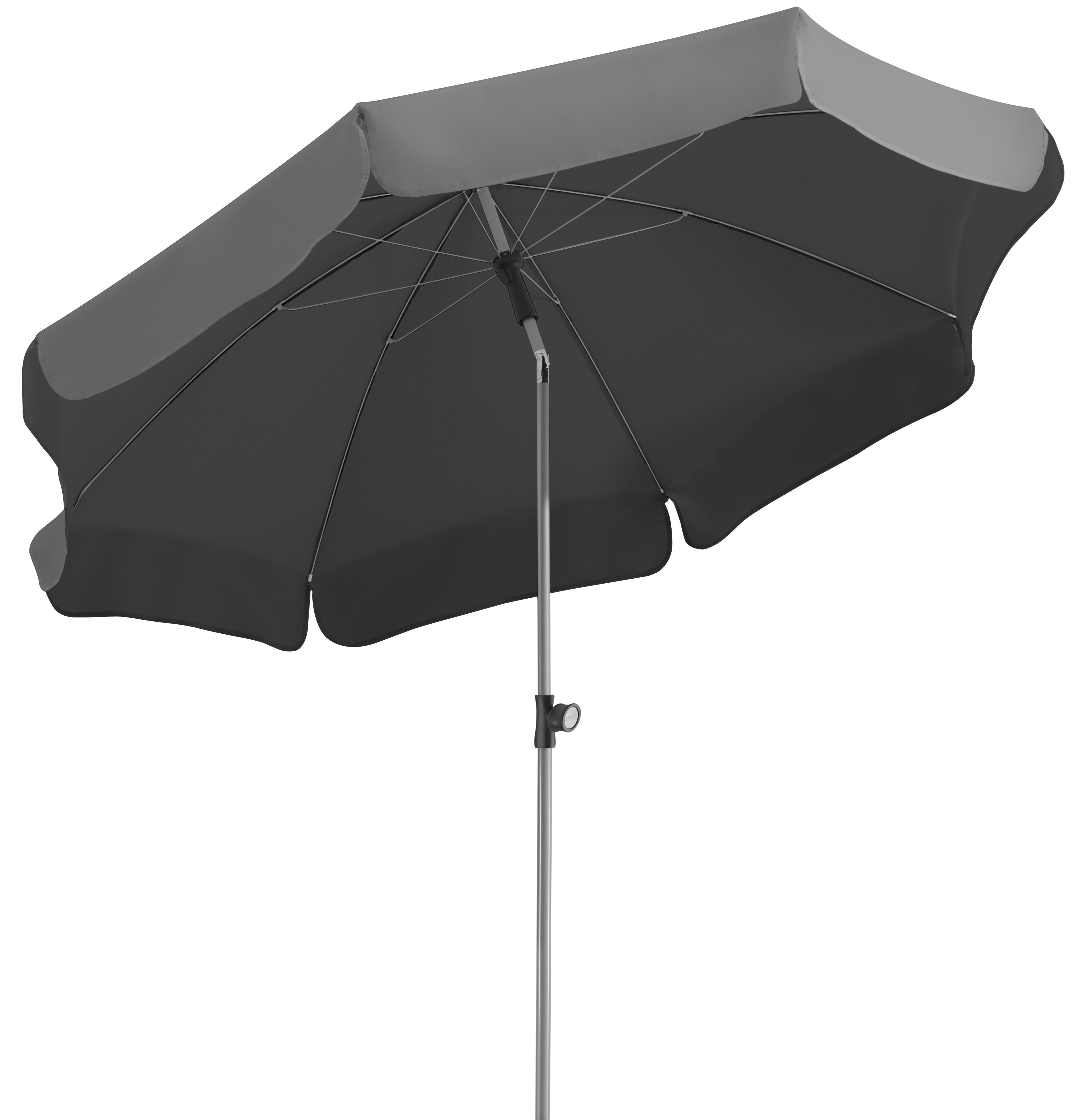 Sonnenschirm Locarno BxHxT: 200x220x200 cm Anthrazit - Anthrazit/Silberfarben, Basics, Textil/Metall (200/220/200cm) - Schneider