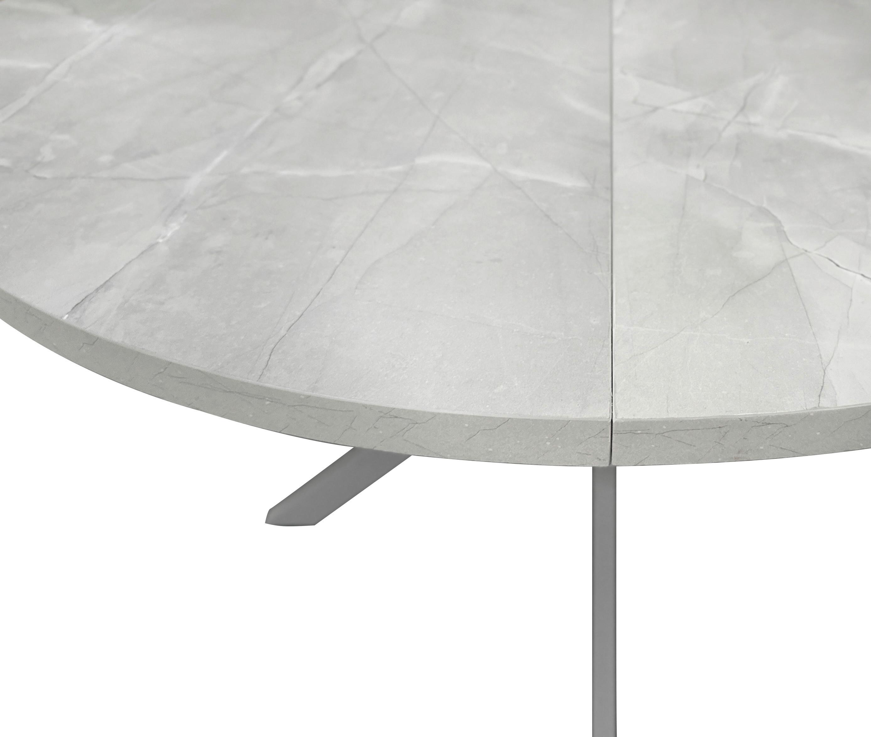 Esstisch Rund Monte 120x75 cm Grau - Grau, MODERN, Holzwerkstoff/Metall (120/120/75cm) - MID.YOU