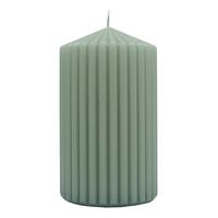 VÁLCOVÁ SVÍČKA LIONA - šalvějově zelená, parafín (7/12cm) - Mömax