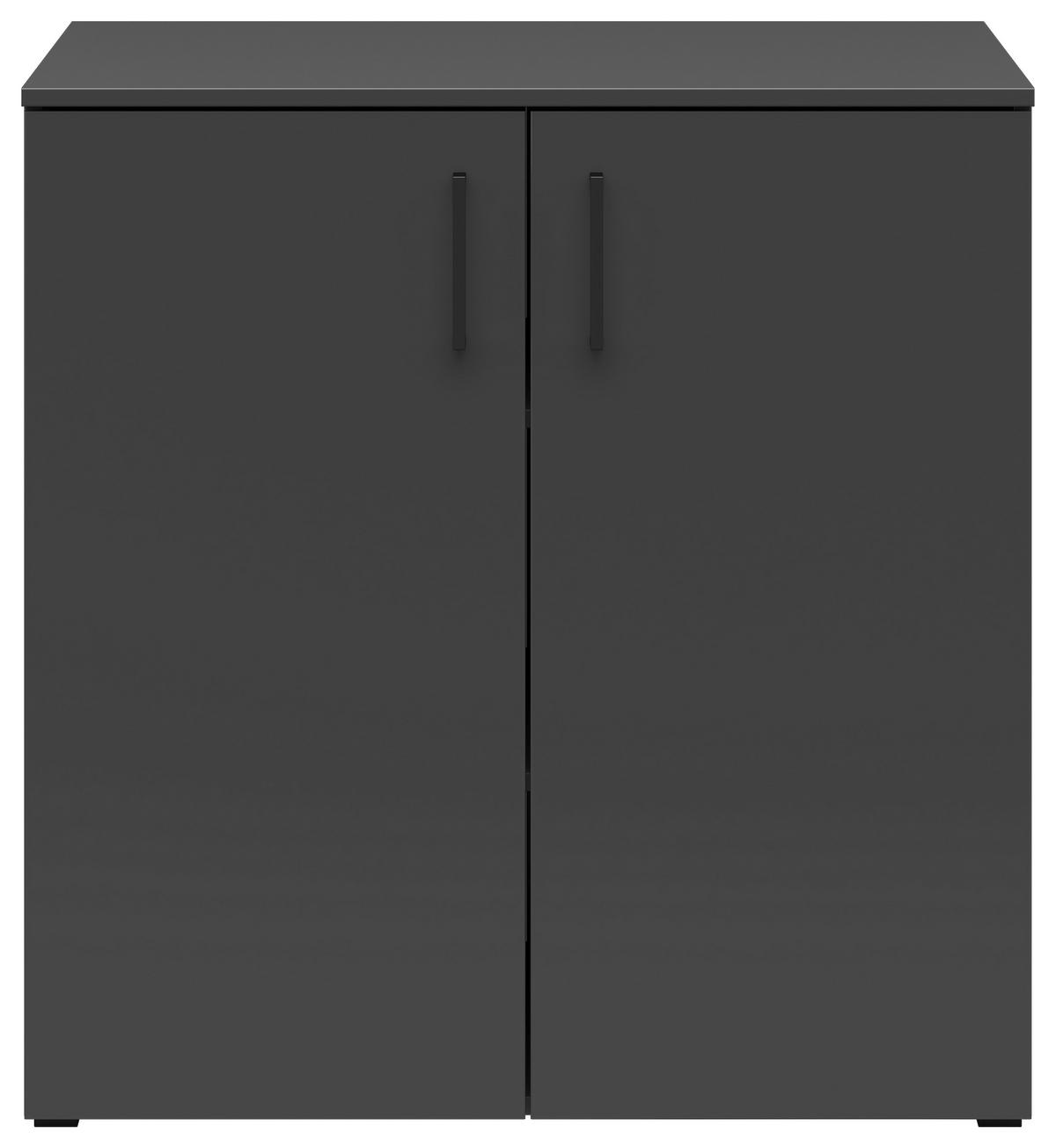 Komód Multistauraum - grafitszürke, Modern, faalapú anyag (80/83/52cm) - Carryhome