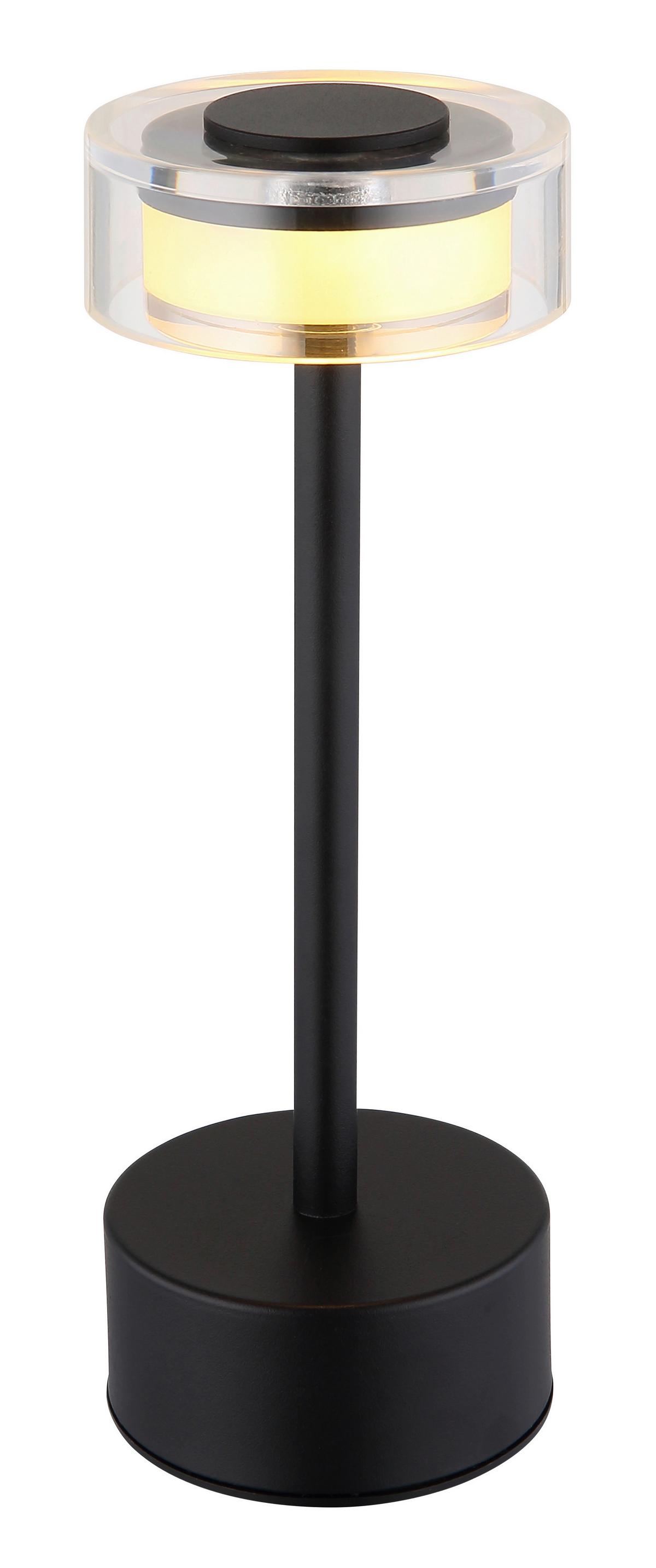 Akku-tischleuchte 21026s Shira - Klar/Opal, Design, Kunststoff/Metall (8/23,5cm) - Globo