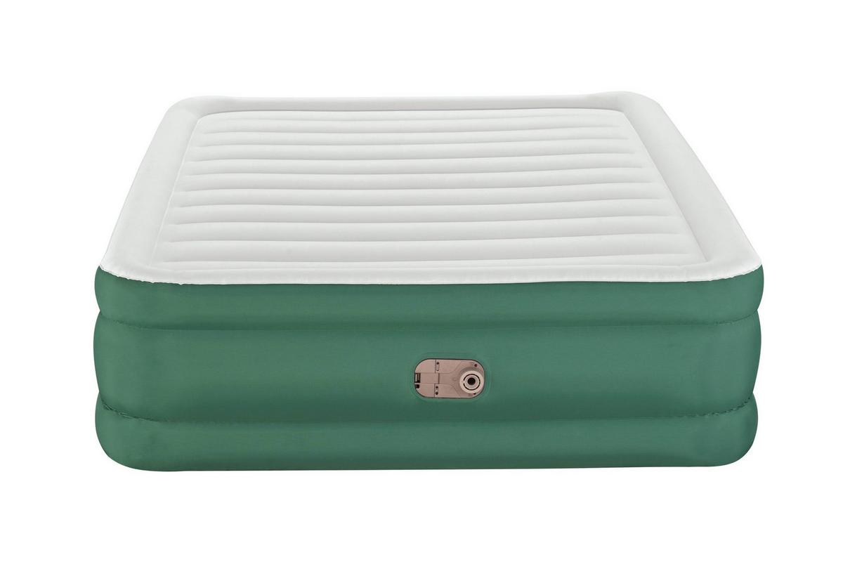 Luftbett Sam 203x152x46 Cm Bis 350kg, Inkl. Pumpe - Dunkelgrün/Grau, KONVENTIONELL, Kunststoff/Metall (203/152/46cm) - Bestway