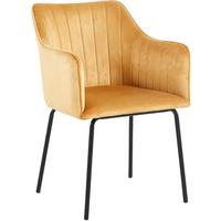 Armlehnstuhl Valia Braun B: 48,5 Cm - Schwarz/Braun, Design, Holzwerkstoff/Textil (48,5/84/48cm) - MID.YOU