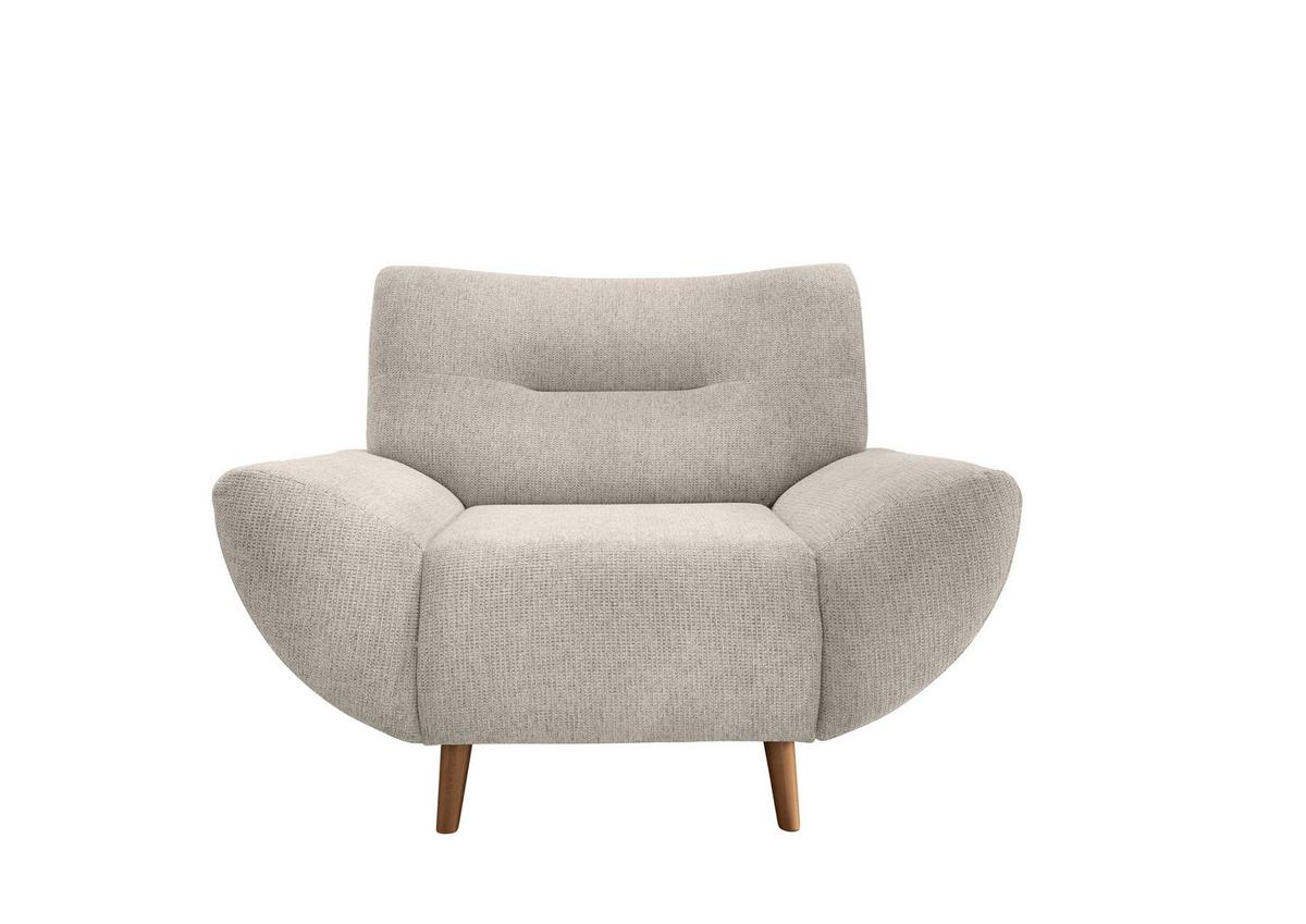 Sessel Drago Beige B/h/t: 111/81/90 Cm - Wildeiche/Beige, MODERN, Textil (111/81/90cm) - MID.YOU