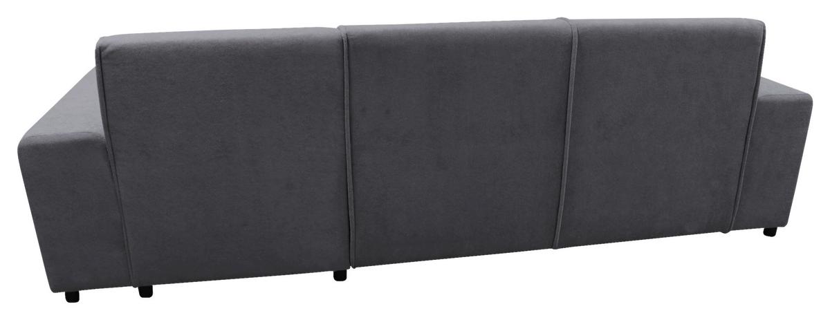 Ecksofa Classic Dunkelgrau 270x175 Cm - Dunkelgrau/Schwarz, Design, Textil (270/175cm) - MID.YOU