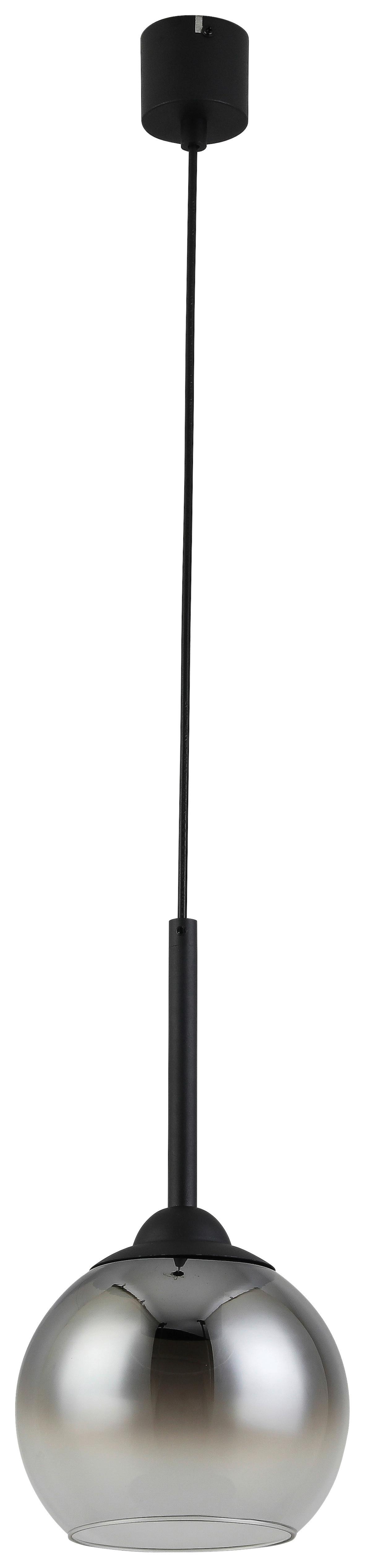 Závěsné Svítidlo Kian, Bez 1x E27 Max. 25w - černá, kov/plast (18/120cm) - Visiona