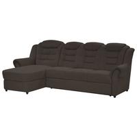 Ecksofa Boston Braun Chenille - Schwarz/Braun, KONVENTIONELL, Textil (165/262cm) - Livetastic