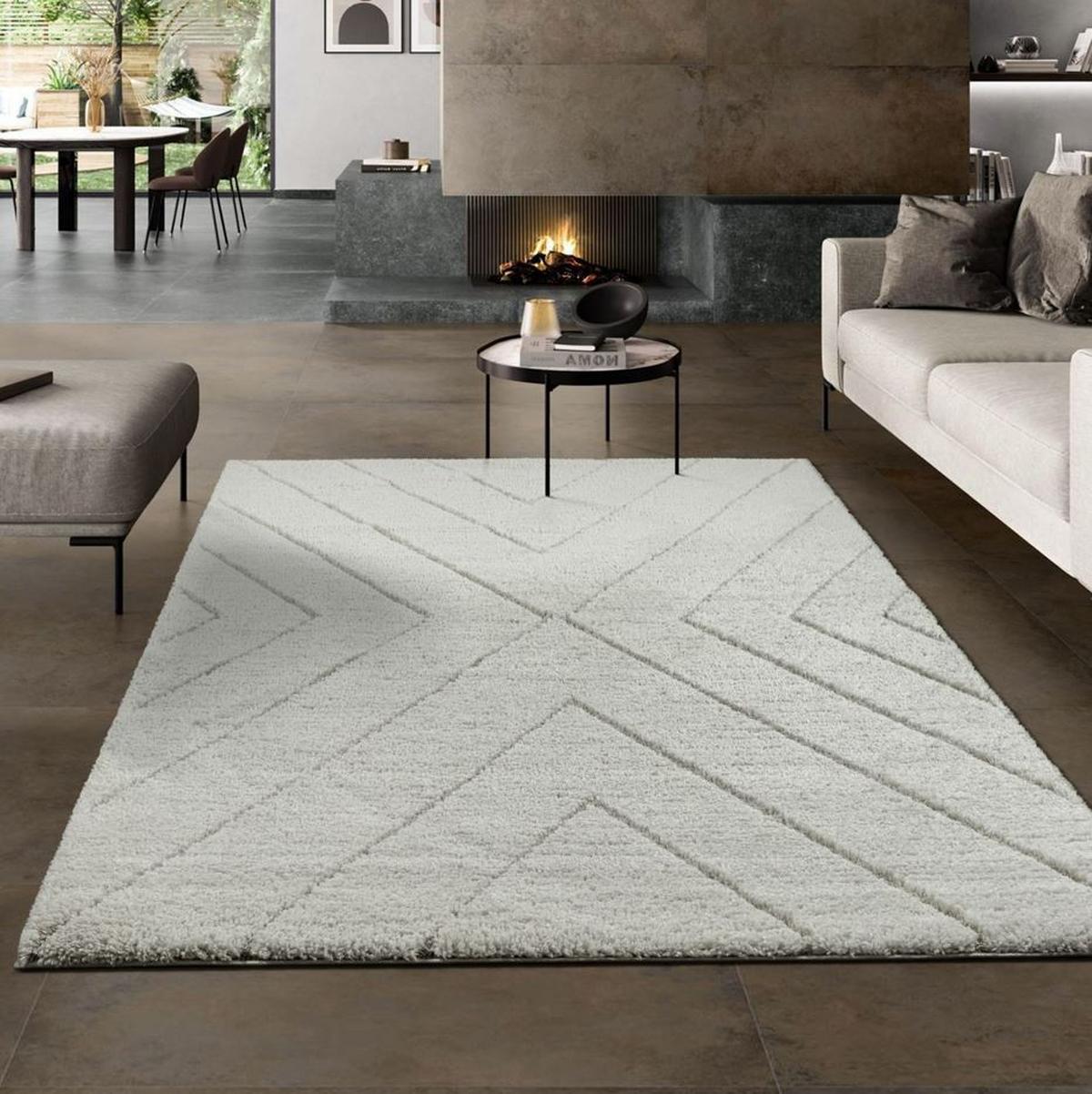 Hochflorteppich Ideal Shaggy 80362 - Creme, KONVENTIONELL, Textil (140/200cm)