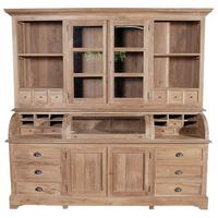 Buffet Teakholz B: 220cm - Naturfarben, Design, Holz (220/210/60cm) - MID.YOU