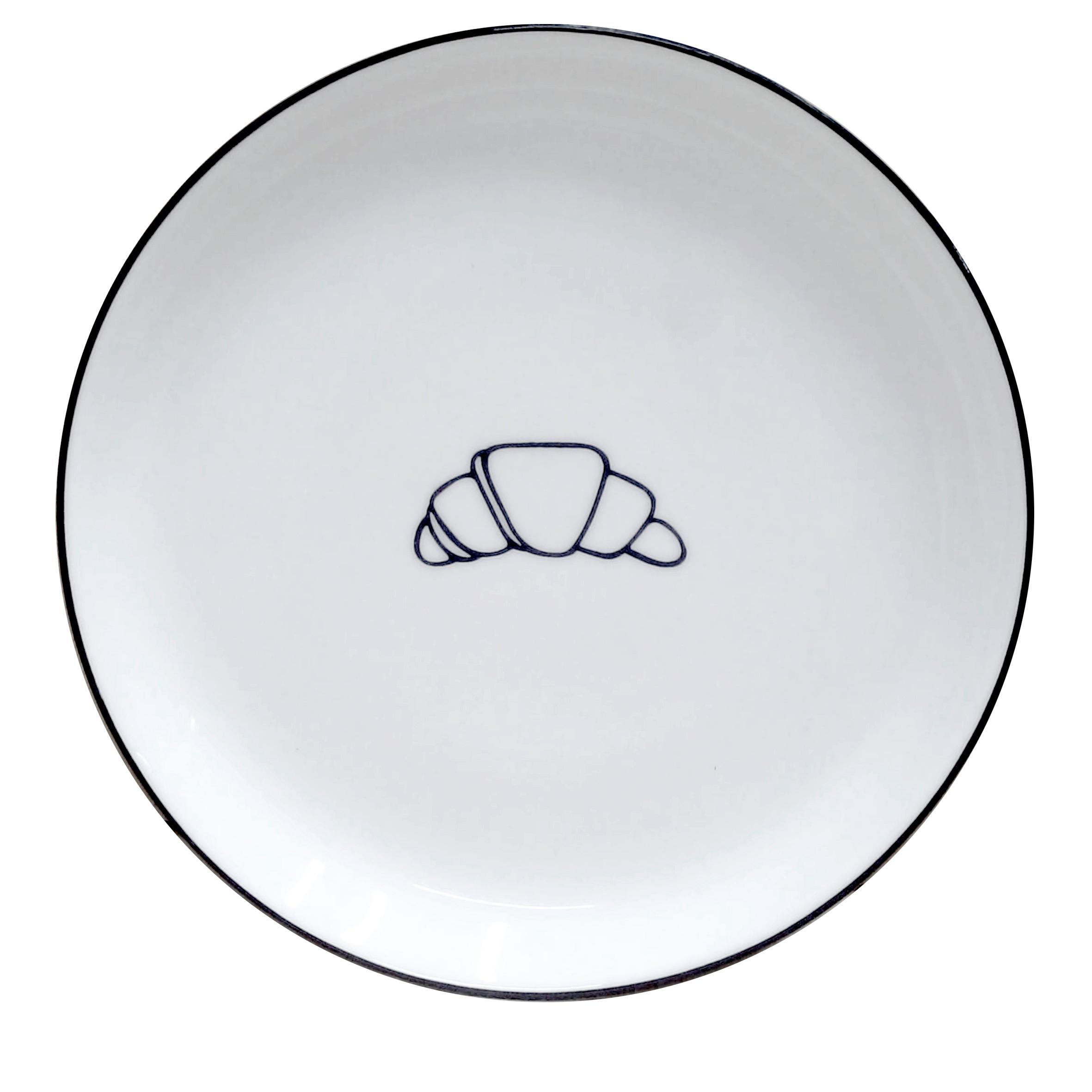 Dezertný tanier BELGIC LIGHTNESS - čierna/biela, Modern, keramika (17,5/2,1cm) - Mömax
