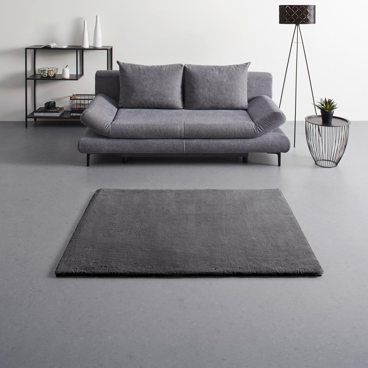 UMĚLÁ KOŽEŠINA CAROLINE 4 - tmavě šedá, Moderní, textil (200/290cm) - Mömax