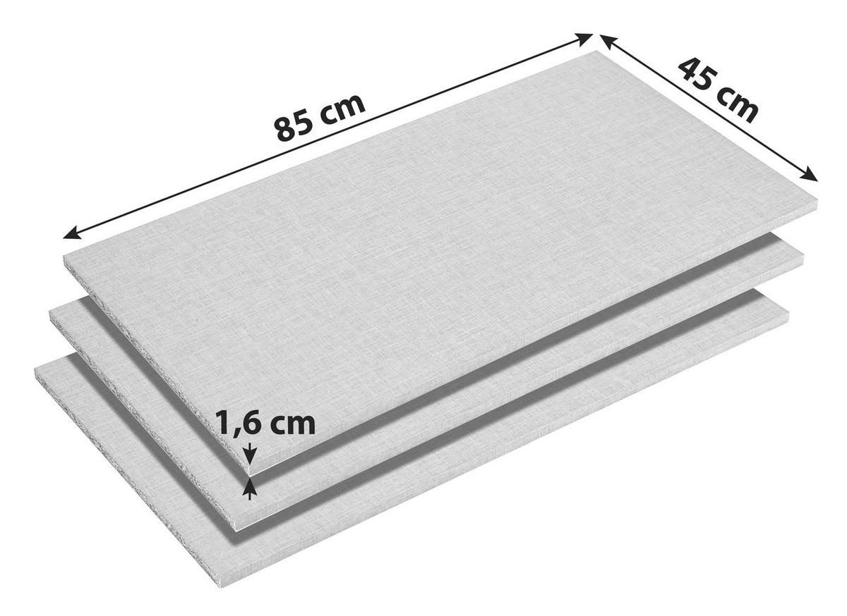 Belső Polc Korbach - szürke, Modern, faalapú anyag (85/1,6/45cm)
