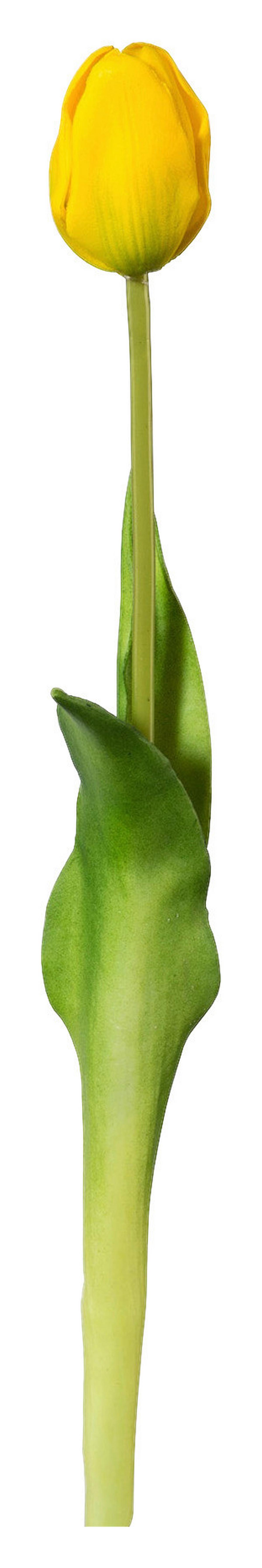 Kunstpflanze Tulpe Gelb L: 44 Cm, Celice - Gelb/Grün, Basics, Kunststoff (44cm)