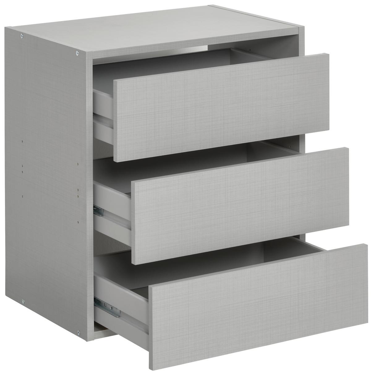 Schubkasteneinsatz Schubkasteneinsatz - Grau, MODERN, Holzwerkstoff (52/57/40cm) - MID.YOU