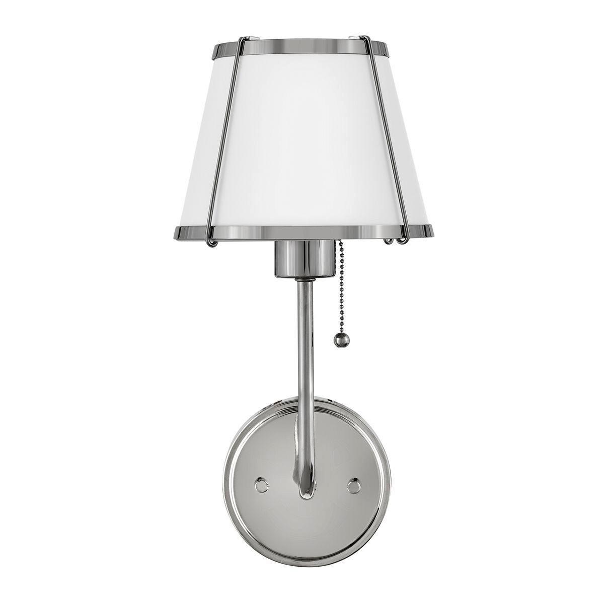 Falilámpa Hk-Clarke1-Pn-Wh - nikkelszínű/fehér, Konventionell, fém (40/18,4/22,2cm) - Elstead Lighting