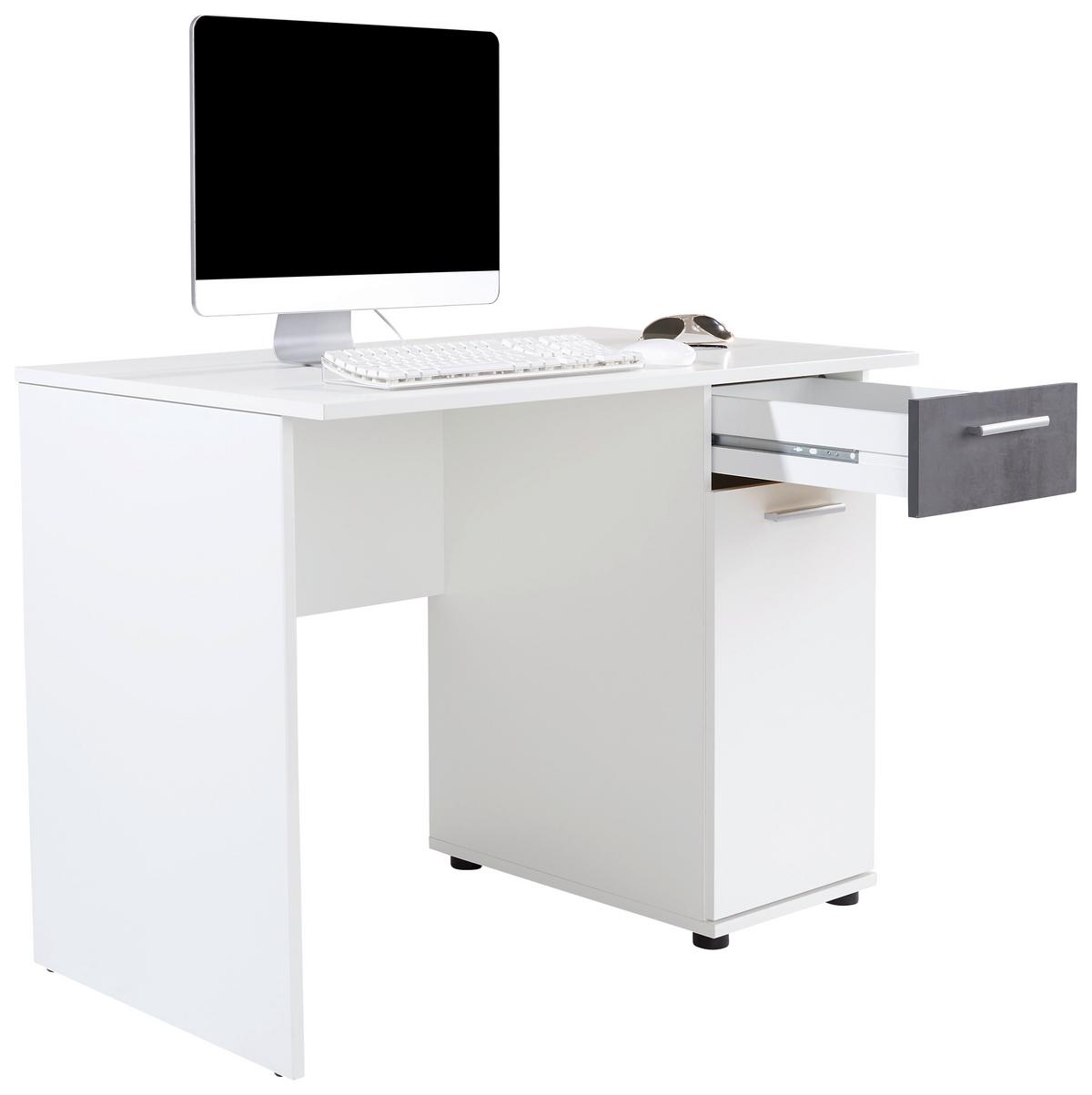 PSACÍ STŮL STAR - bílá/barvy stříbra, Konvenční, kompozitní dřevo/plast (109/60/77cm)