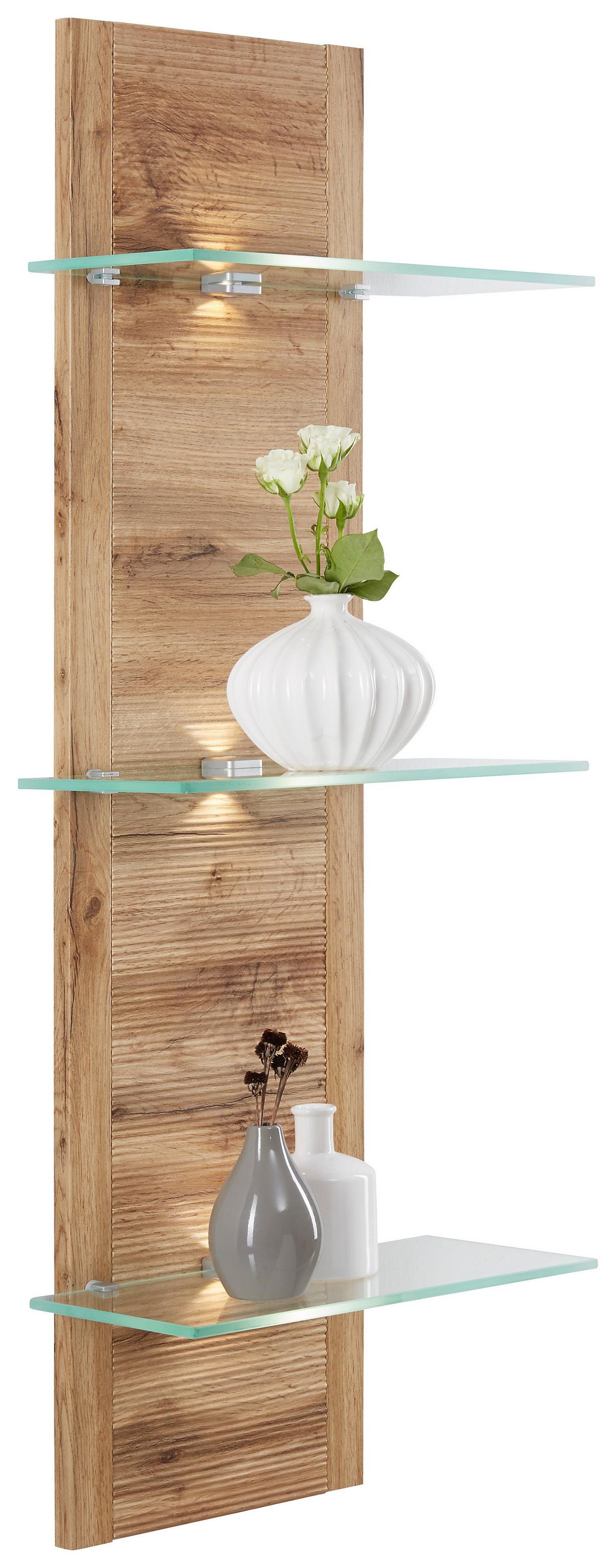 REGÁLOVÝ DÍL ALAMO - barvy dubu, Moderní, kompozitní dřevo/sklo (38/110/19cm) - Mömax
