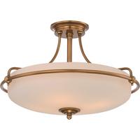 Deckenleuchte Qz-Griffin-Sfm-Ws - Messingfarben/Bronzefarben, Natur, Glas/Metall (52.8/35.6cm) - Elstead Lighting