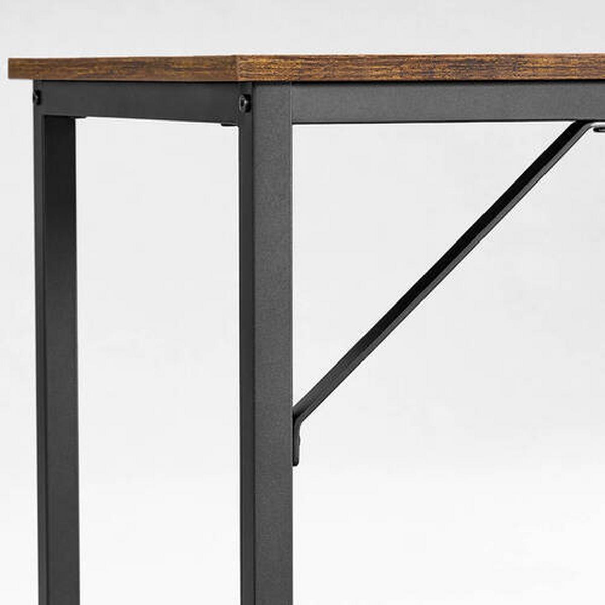 Schreibtisch B: 50 Cm, H: 75 Cm, Iron - Schwarz/Braun, Basics, Holzwerkstoff/Metall (100/50/75cm) - Boxxx