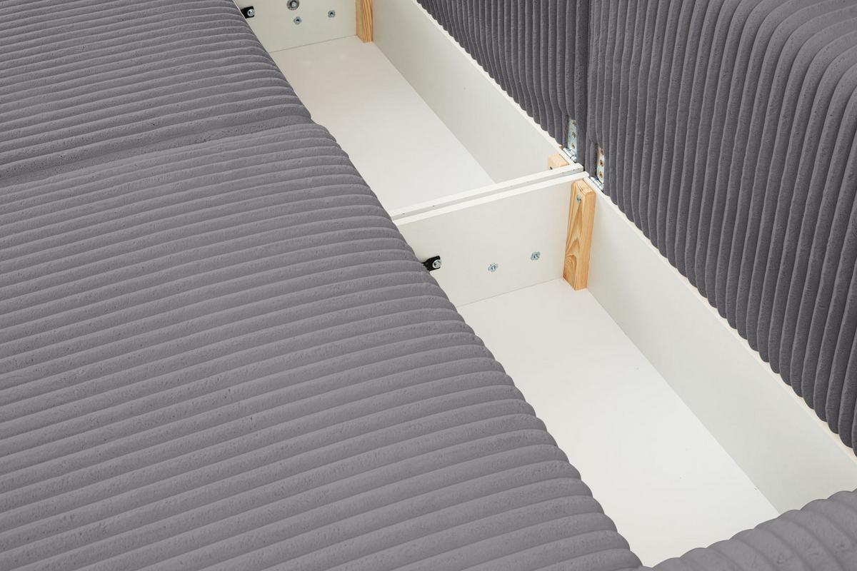 Canapea Extensibila Mevi Anthrazit B: 240 Cm - Anthrazit, MODERN (240/72-90/120cm) - Premium Living