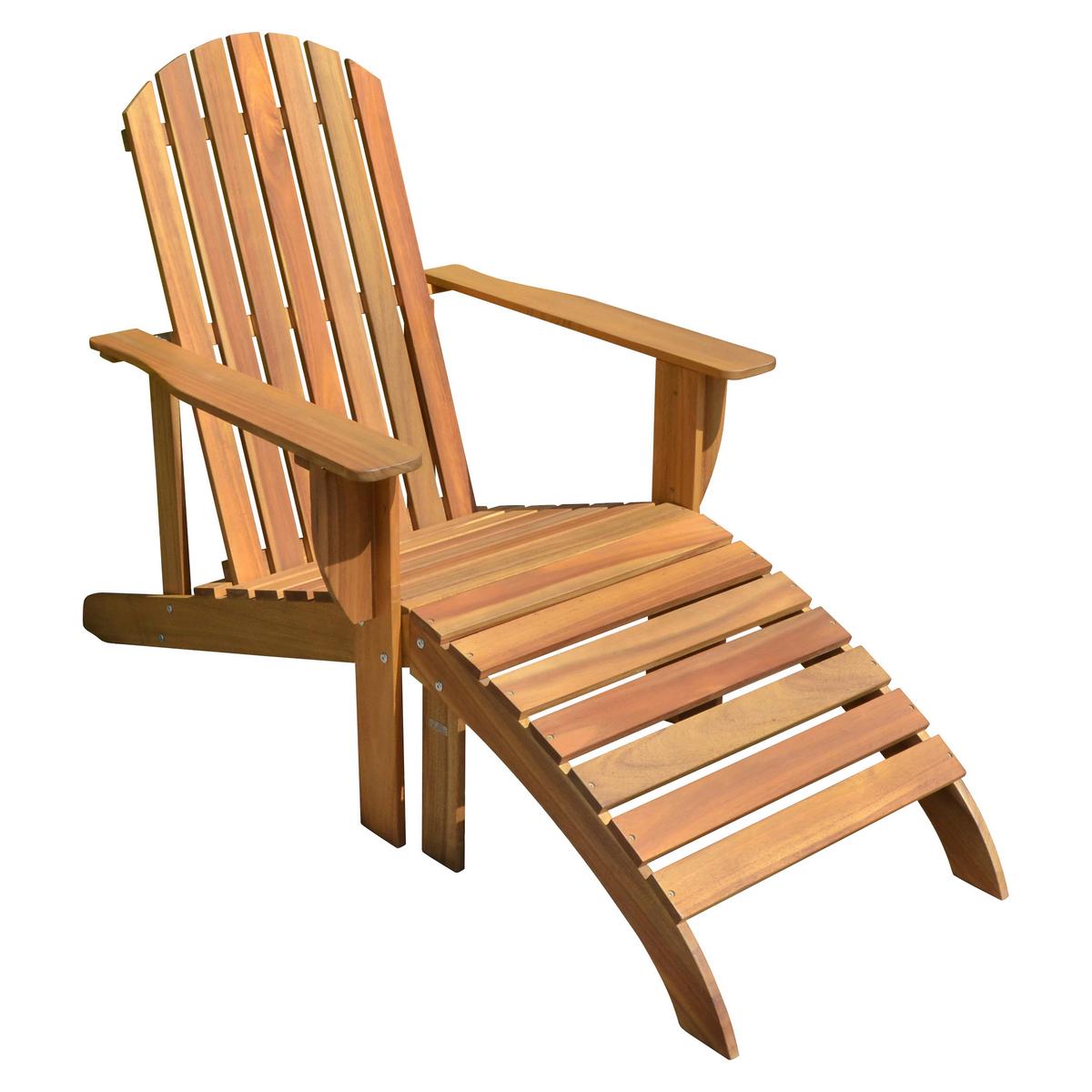Sonnenliege Harper Eukalyptusholz mit Auflage - Eukalyptusholzfarben/Rot, Basics, Holz (142/70/93cm) - Gardenson