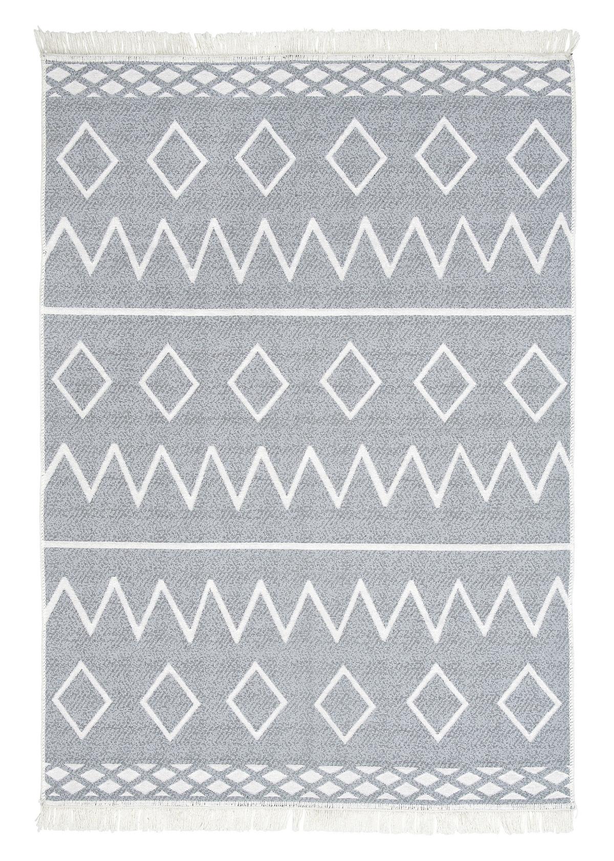 Teppich Hellgrau Baumwolle Ida Rechteckig 120x170 Cm - Hellgrau, ROMANTIK / LANDHAUS, Textil (120/170cm) - James Wood