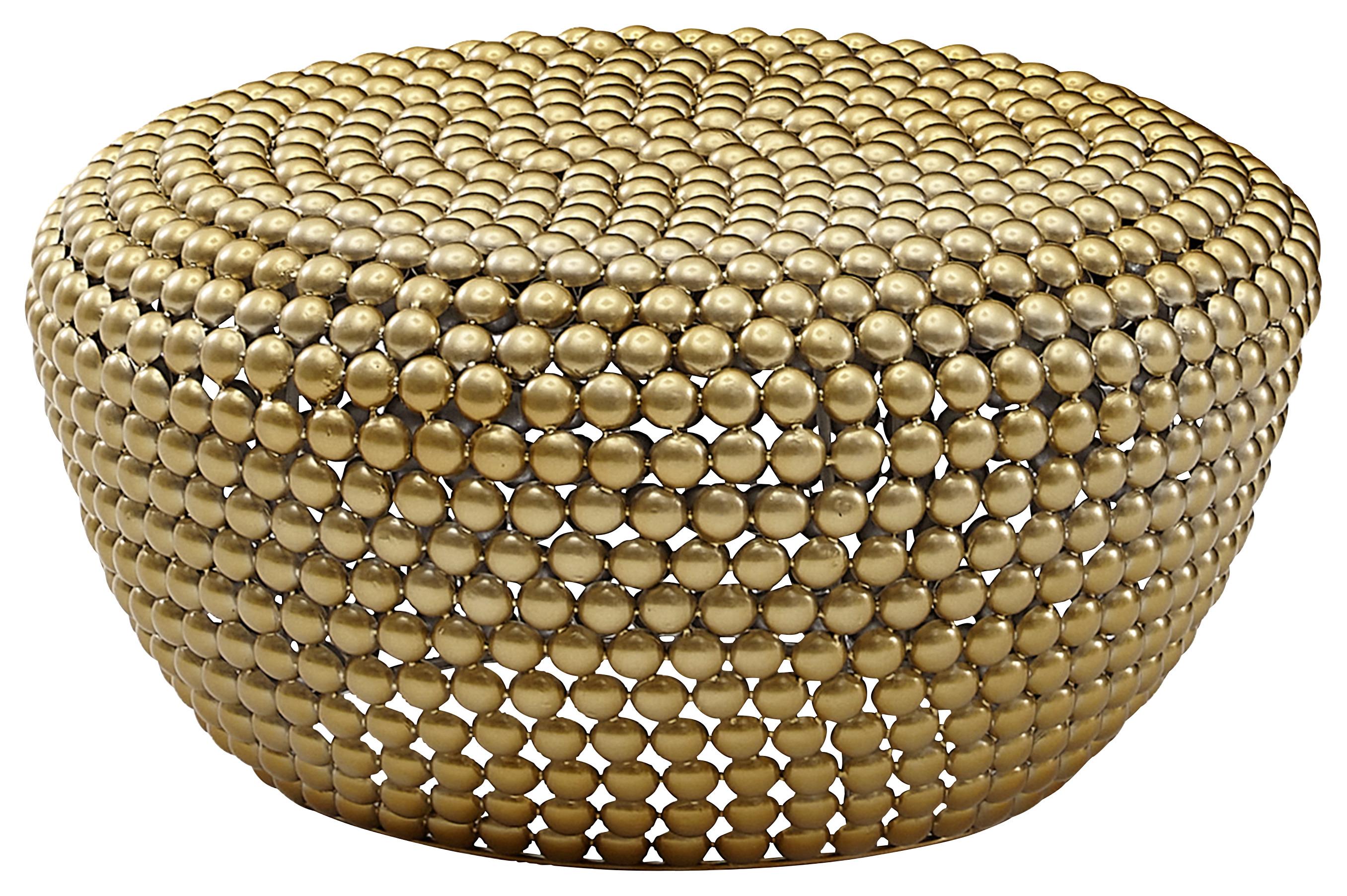 MID.YOU Couchtisch Aluminium Goldfarben D: 60 cm