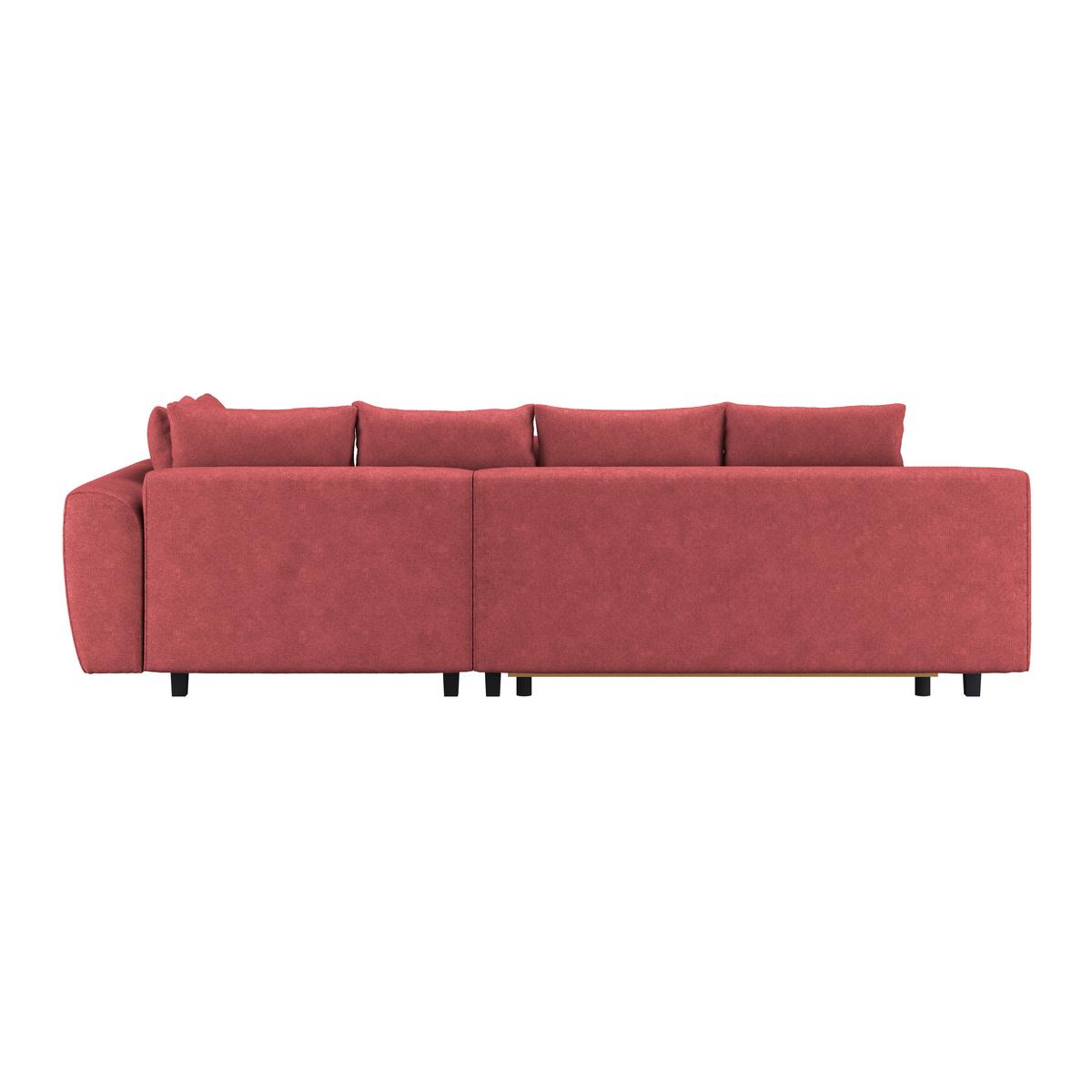 Ecksofa Mit Schlaffunktion & Bettkasten Mendoza Rot - Rot/Schwarz, Design, Textil (309/197cm) - Ondega