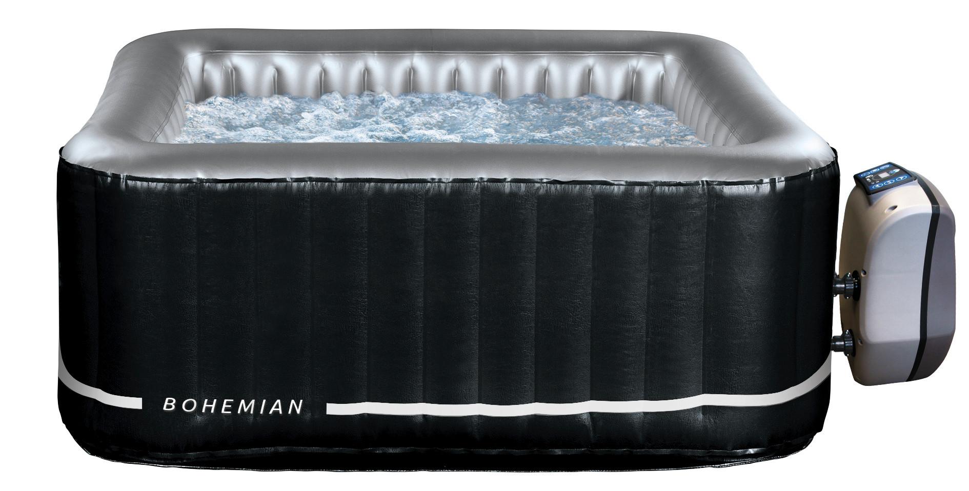 Whirlpool Aufblasbar 158x158x70 cm - Schwarz, Basics, Kunststoff/Metall (158/158/70cm)