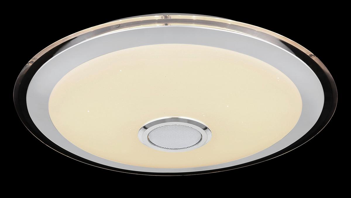 LED-Deckenleuchte 41371-24 - Chromfarben/Klar, KONVENTIONELL, Kunststoff/Metall (43/10,5cm) - Globo
