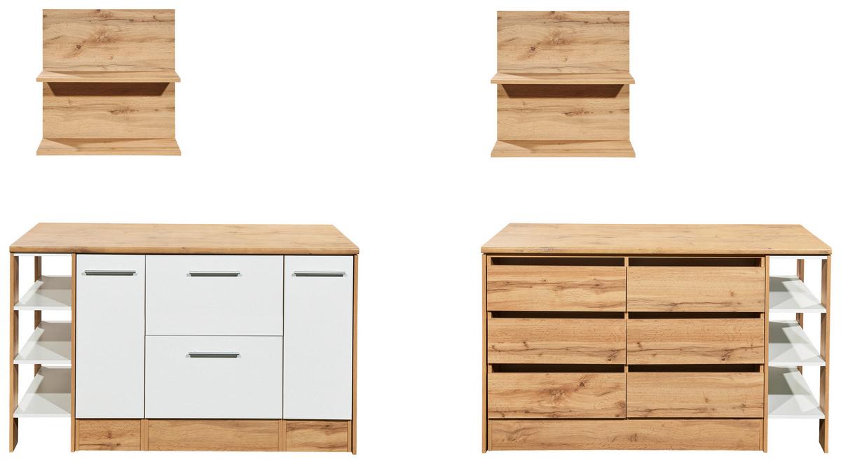 Kücheninsel Hilde Kücheninsel 150 Cm - Wildeiche/Weiß, Design, Holzwerkstoff (150/90/90cm) - Respekta