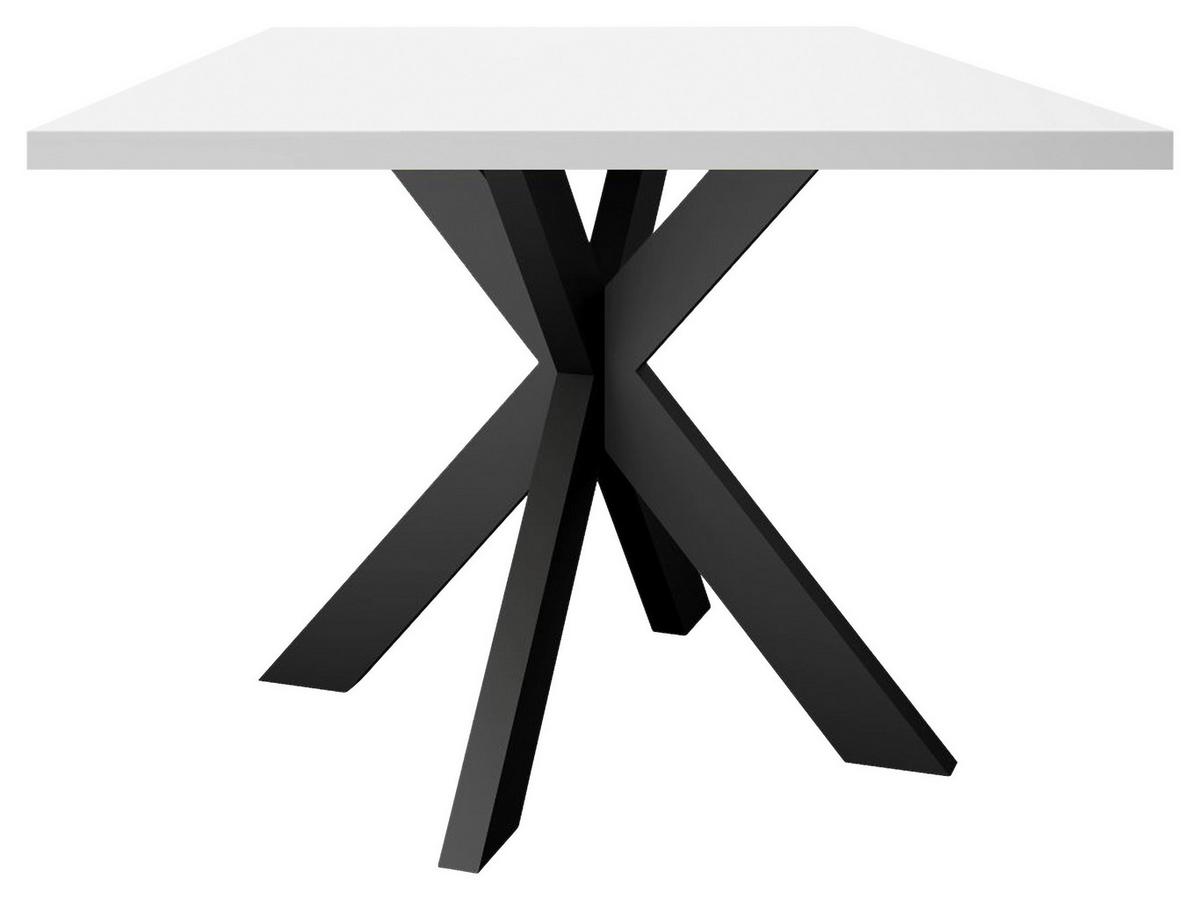 Esstisch Alex Schwarz, Weiß - Schwarz/Weiß, MODERN, Holzwerkstoff/Metall (140/90/78cm) - Livetastic